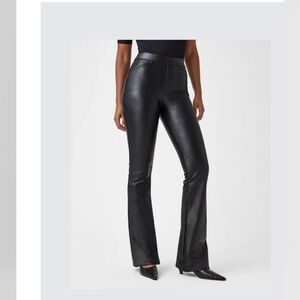 Spanx Leather-Like Flare Pants, XS